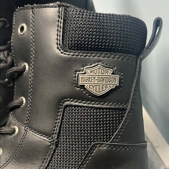 Harley-Davidson Lace Up Men's Size 9 Black  Steel Toe Boots - Picture 3 of 13